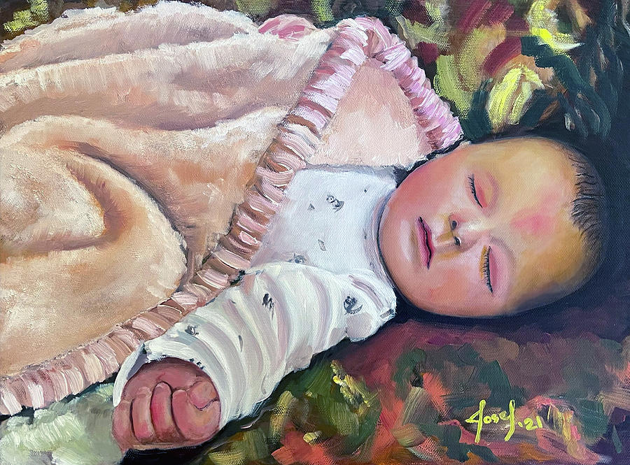 Sleeping Beauty Painting by Josef Kelly