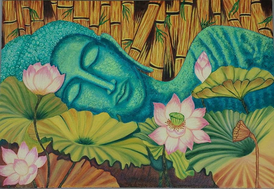 Sleeping Buddha Painting by Vasudha Arora - Fine Art America