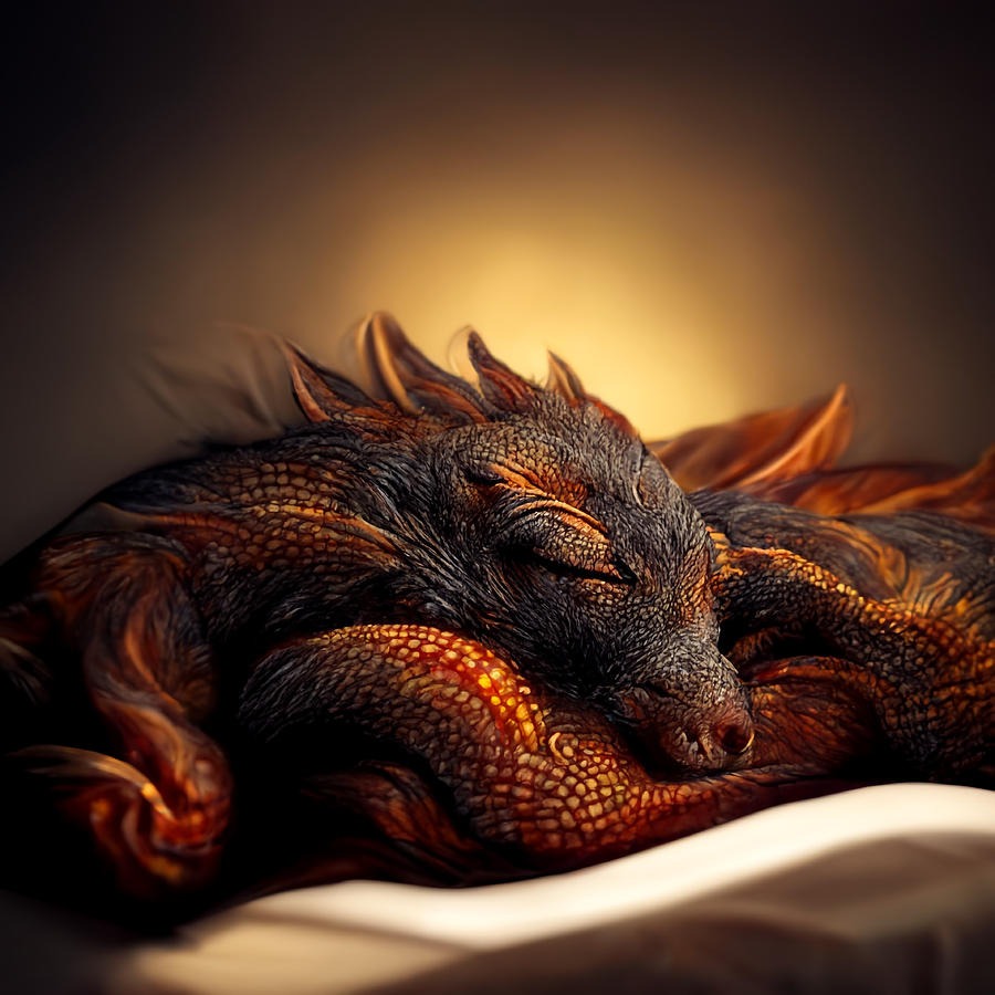 Sleeping Dragon Digital Art by Miguel Gonzalez | Fine Art America