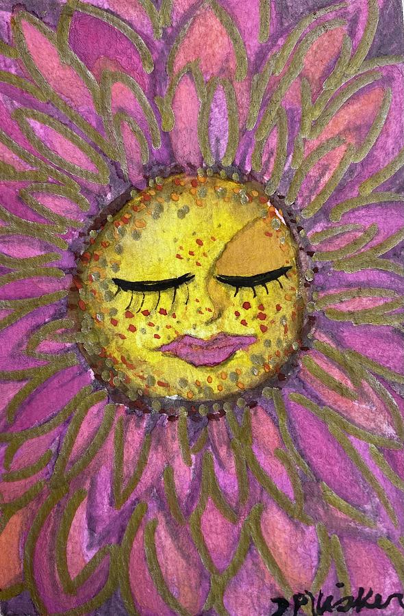 Sleeping Flower Painting by Dottie Visker