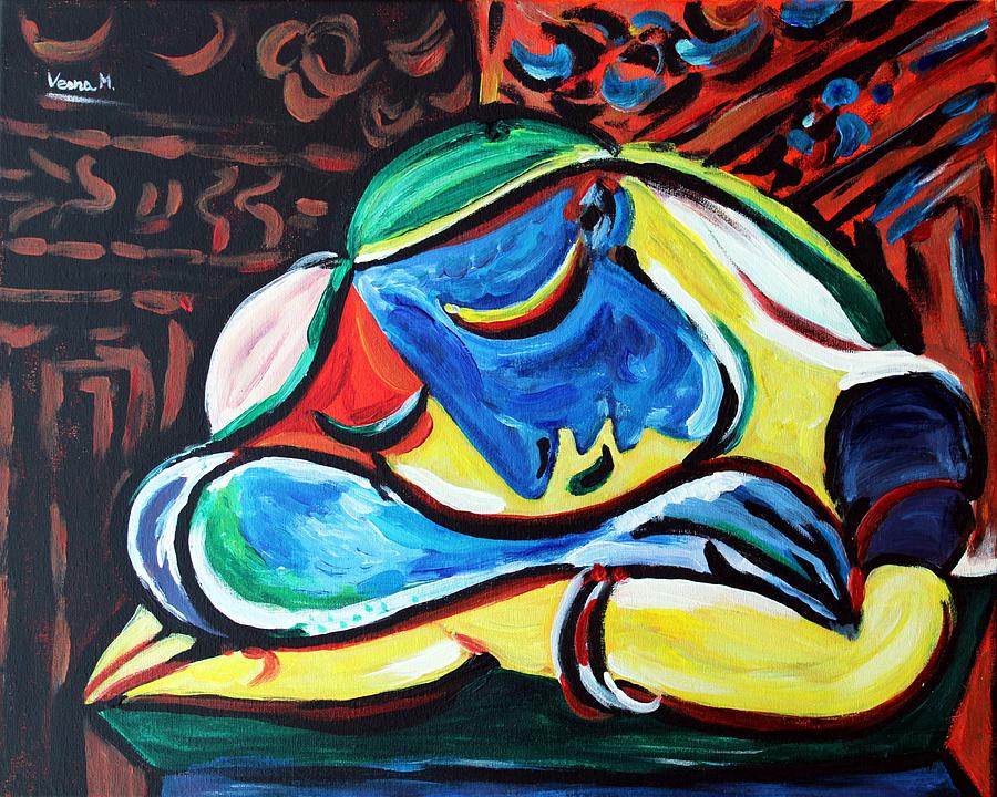 Sleeping girl, after Picasso Painting by Vesna Martinjak