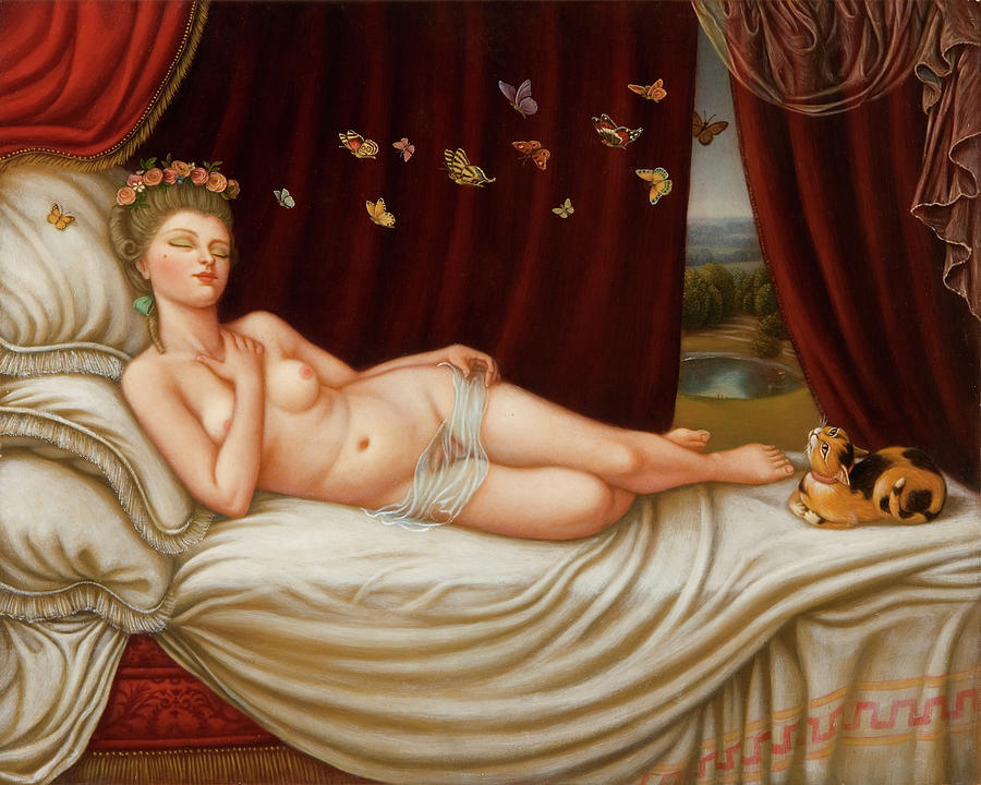 Sleeping Hermaphrodite Painting by Colette Calascione