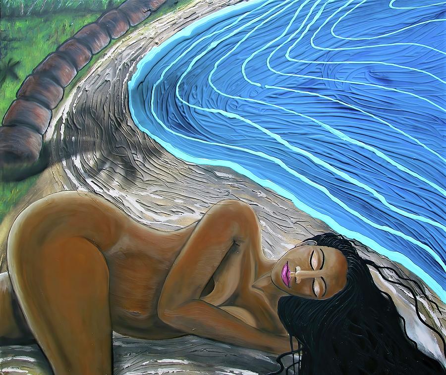 Sleeping Nude Painting by Joan Stratton