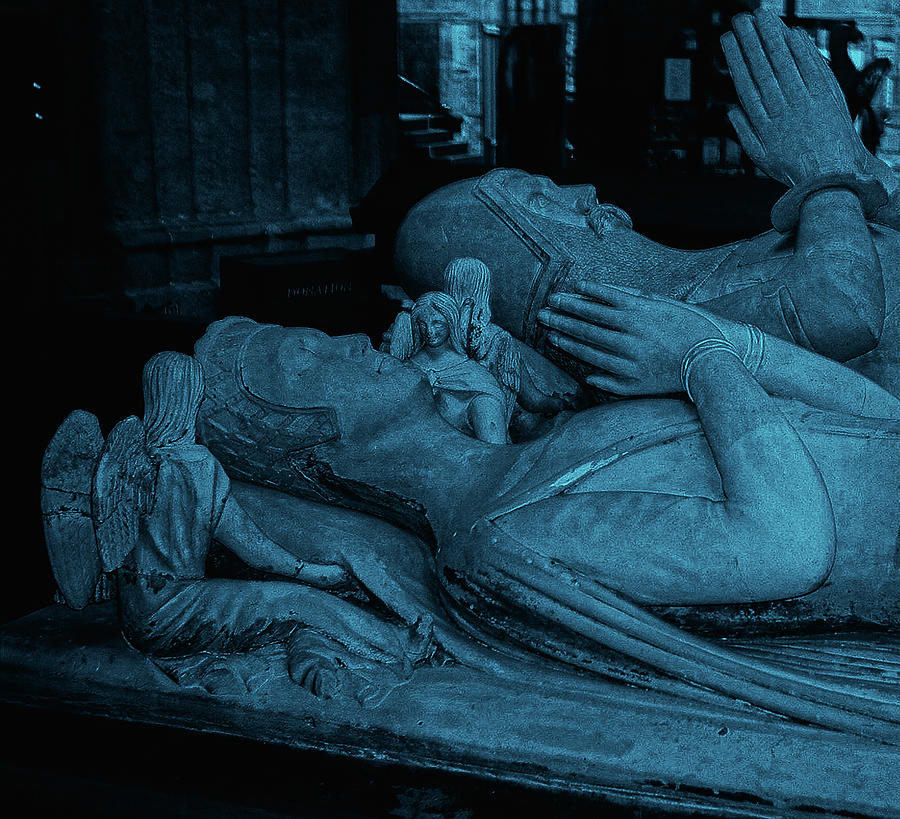 Sleeping  With Angels Medieval Effigies At Exeter Cathedral Devon Photograph by Richard Brookes