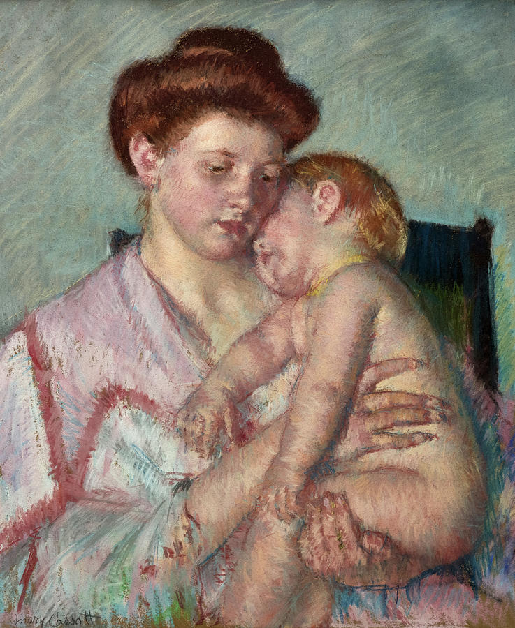 Sleepy Baby 1910 Painting By Mary Cassatt