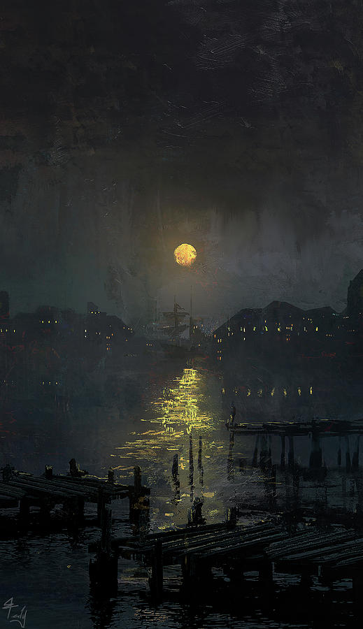 Sleepy Docks  Painting by Joseph Feely