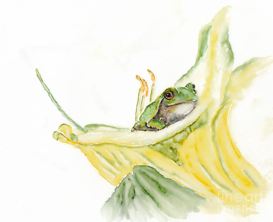 Sleepy Frog Painting by Jan Killian