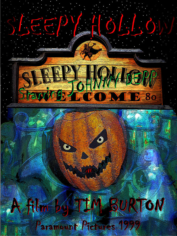 Sleepy Hollow movie poster B Mixed Media by David Lee Thompson