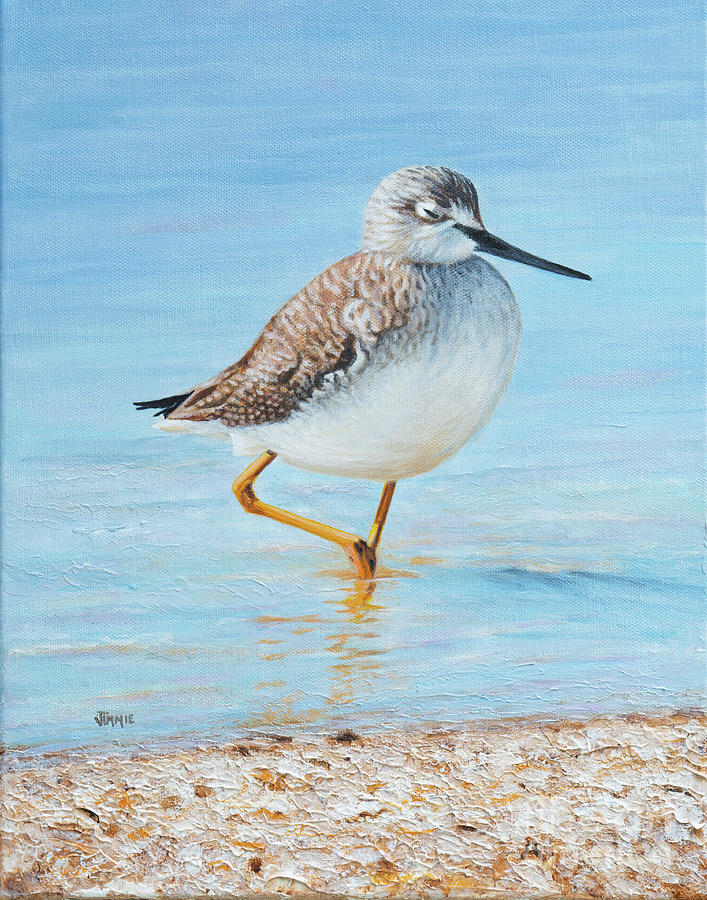 Sleepy Little Bird at Oyster Lake Painting by Jimmie Bartlett