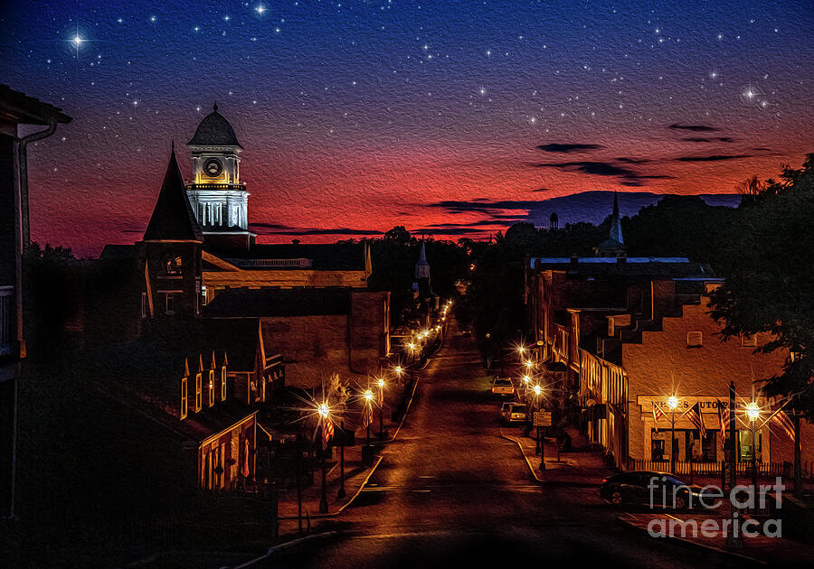 Sleepy little town of Jonesborough oil painting Photograph by Shelia Hunt