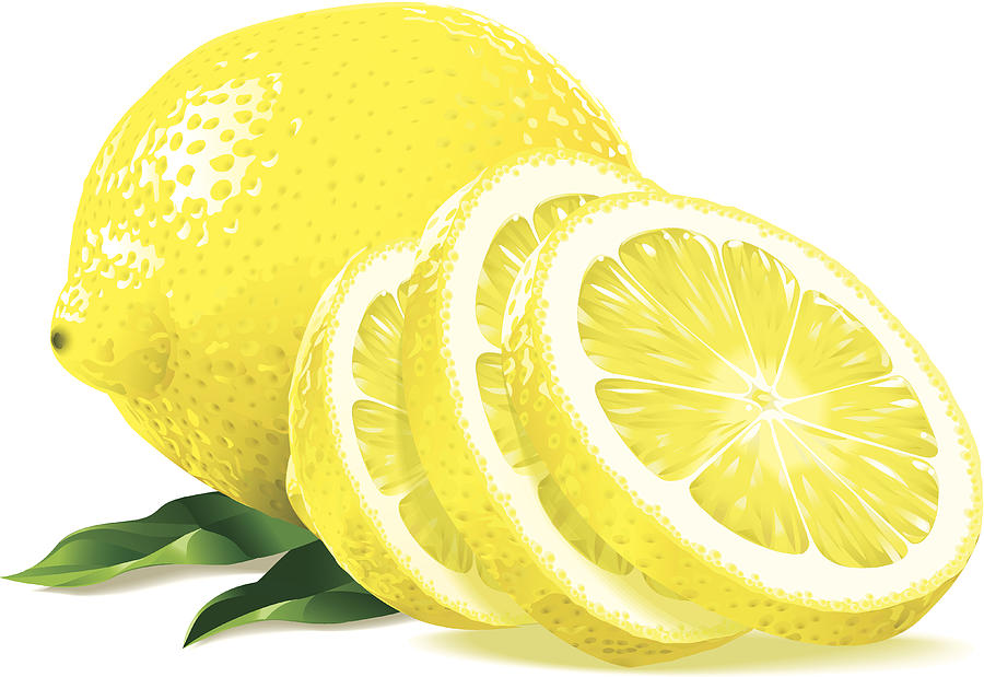 Sliced lemon Drawing by AlexvandeHoef