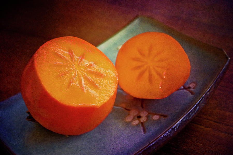 Sliced Persimmon Photograph by Morgan Wright
