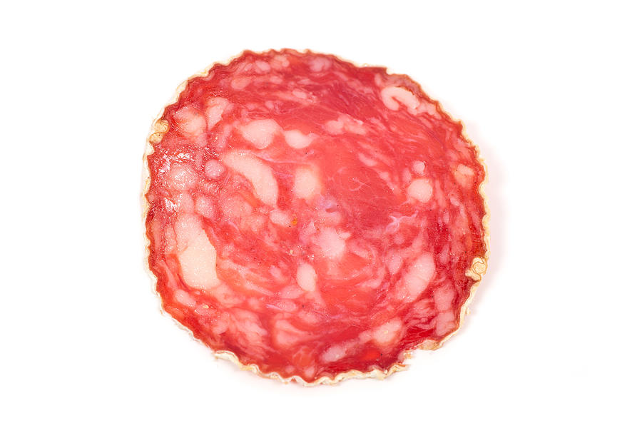 Slices of salami sausages Photograph by R.Tsubin Slices of salami sausages Photograph by R.Tsubin