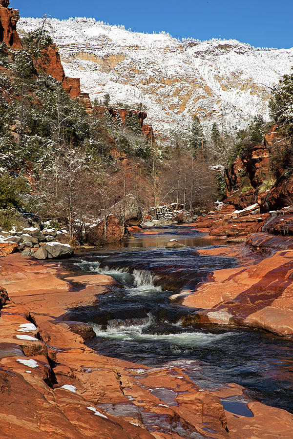 Slide Rock Winter Photograph by Sue Cullumber