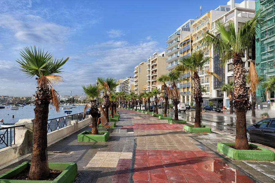 Sliema Town Seaside Promenade In Malta Photograph by Artur Bogacki