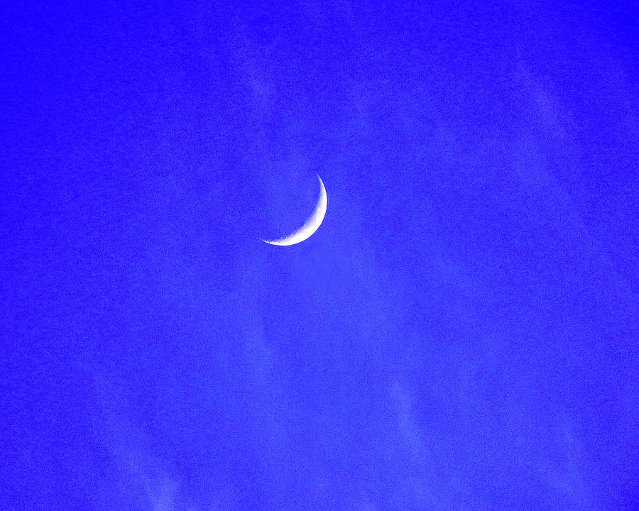 Sliver of Moon Photograph by Andrew Lawrence