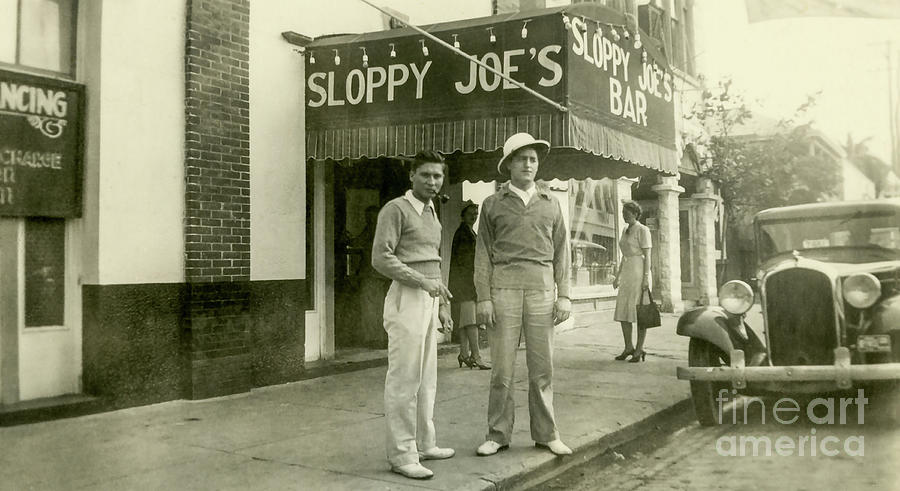 Sunset Photograph - Sloppy Joes 1933 by Jon Neidert
