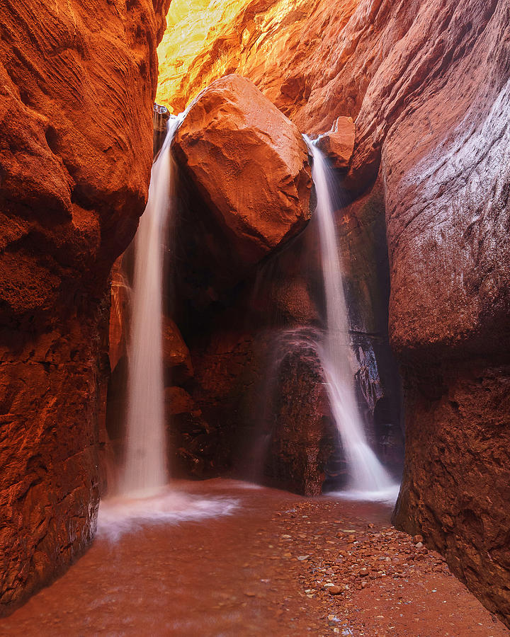 Slot Canyon Waterfall Photograph by Angela Moyer