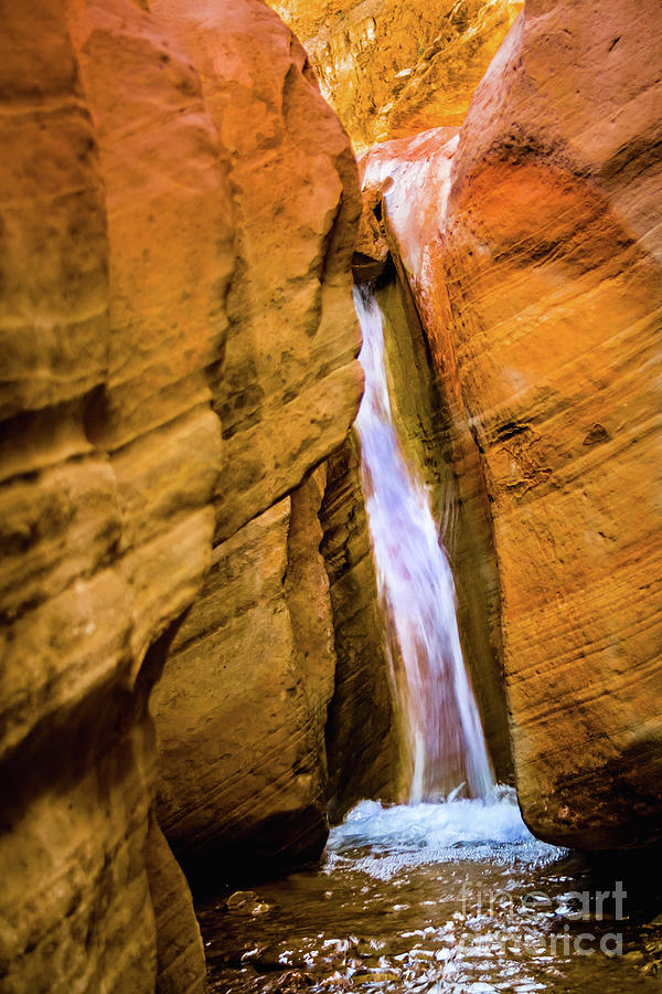 Inspirational Photograph - Slot Canyon Waterfall by Robert Bales