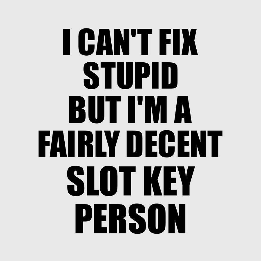 Slot Key Person I Can't Fix Stupid Funny Coworker Gift Photograph by