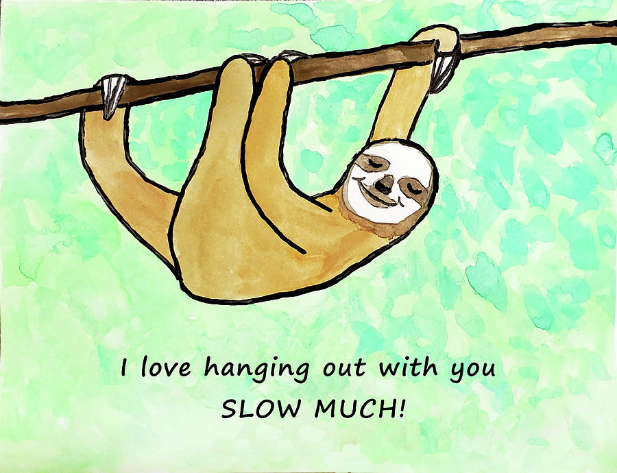 Sloth Painting by Jean Haynes