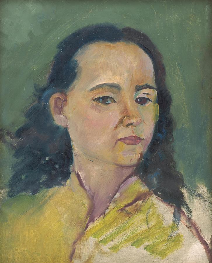 Slovak Portret zeny Portait of a Woman Painting by Arnold Peter Weisz ...