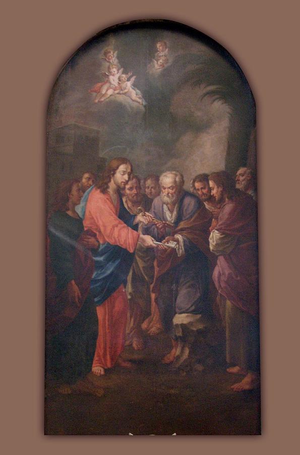 Layer Painting - Slovenscina  Predaja kljucev sv  Petru by Leopold Layer