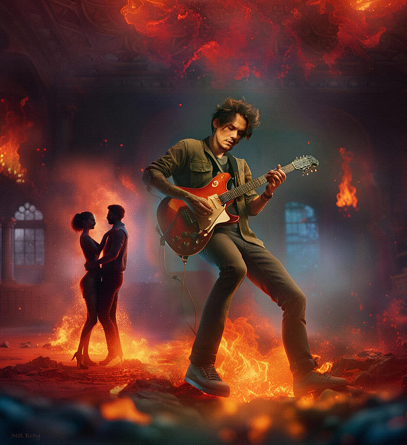 Slow Dancing in a Burning Room John Mayer Digital Art by Mal Bray