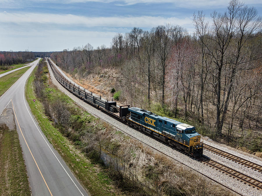 Slow moving rail train at Romney, Nortonville, Ky Photograph by Jim Pearson