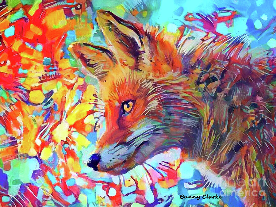 Wildlife Digital Art - Sly As A ... by Bunny Clarke