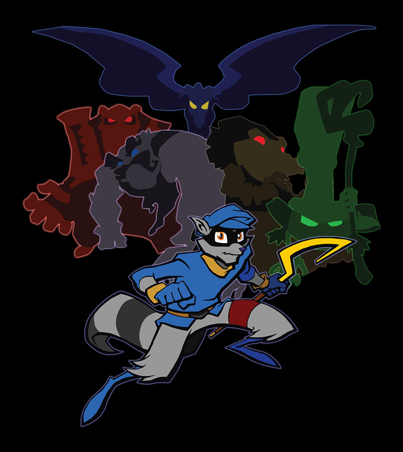 Sly Cooper and The Fiendish Five Digital Art by Gene Bradford