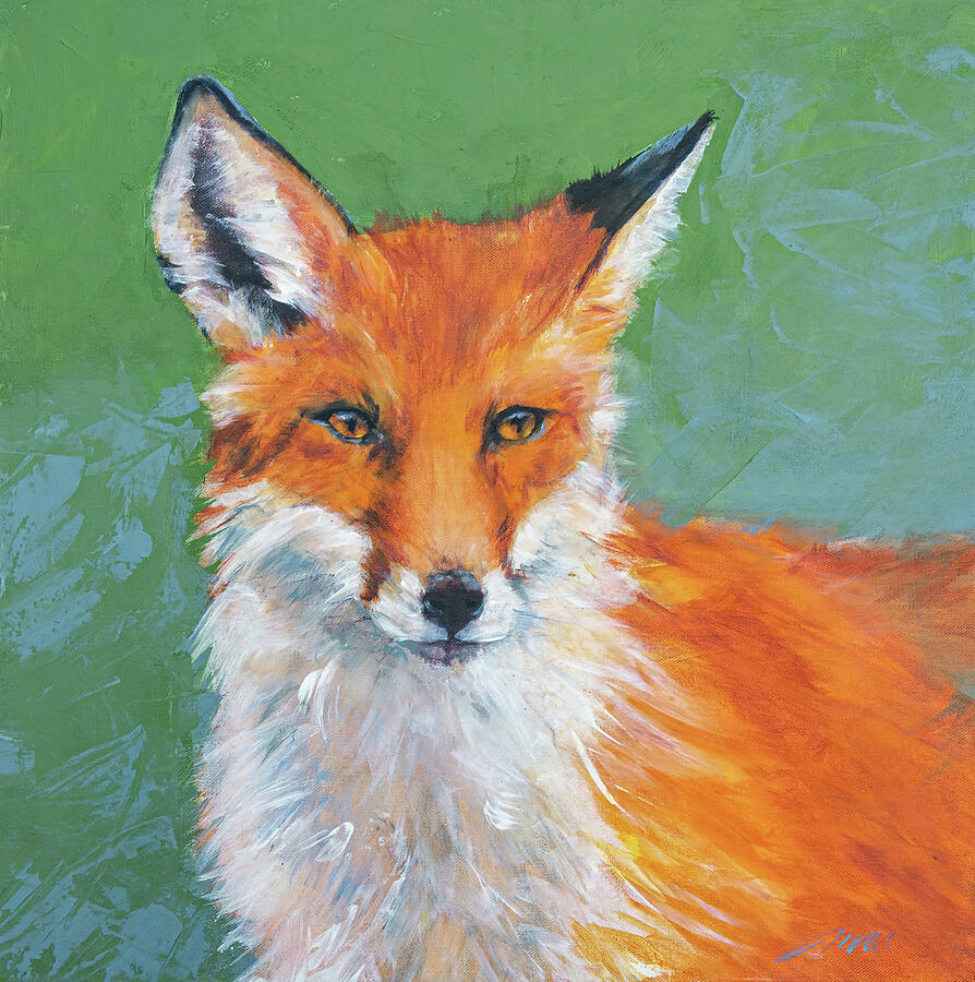 Sly Fox Painting by Jani Freimann
