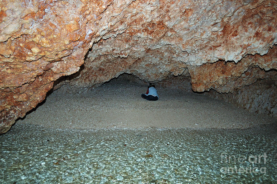Small beach inside the Blue Cave Photograph by George Atsametakis