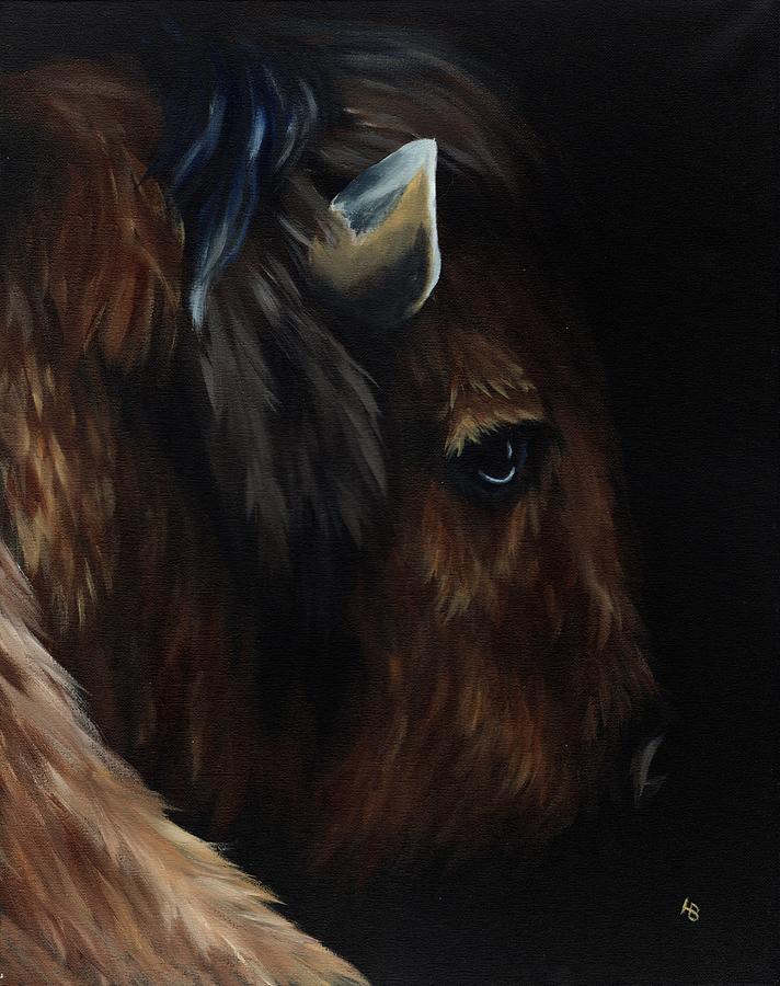 Small Bison Painting by Heidi Bengry - Fine Art America