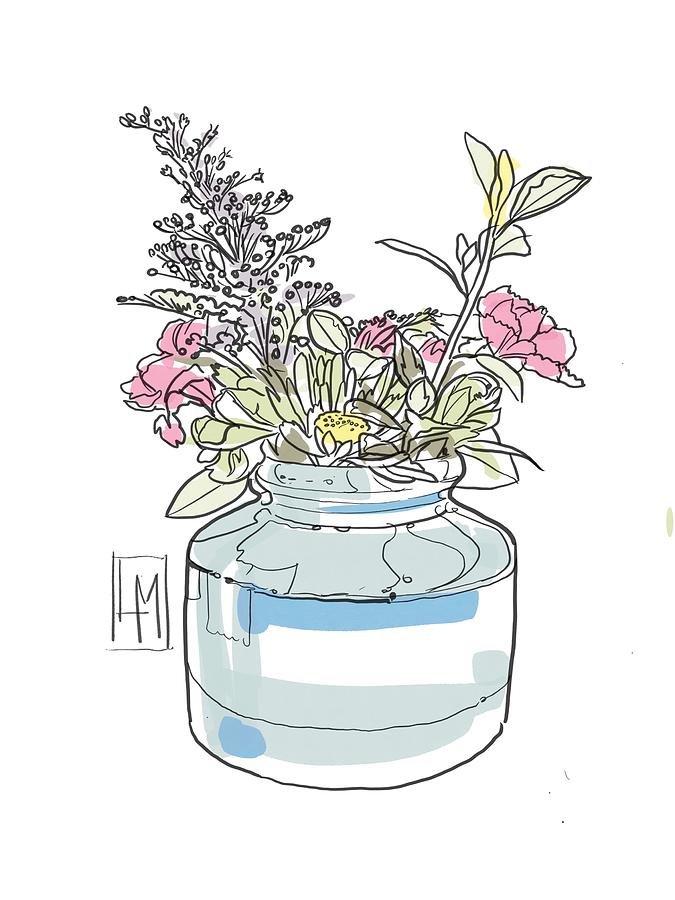 Small Bouquet Drawing