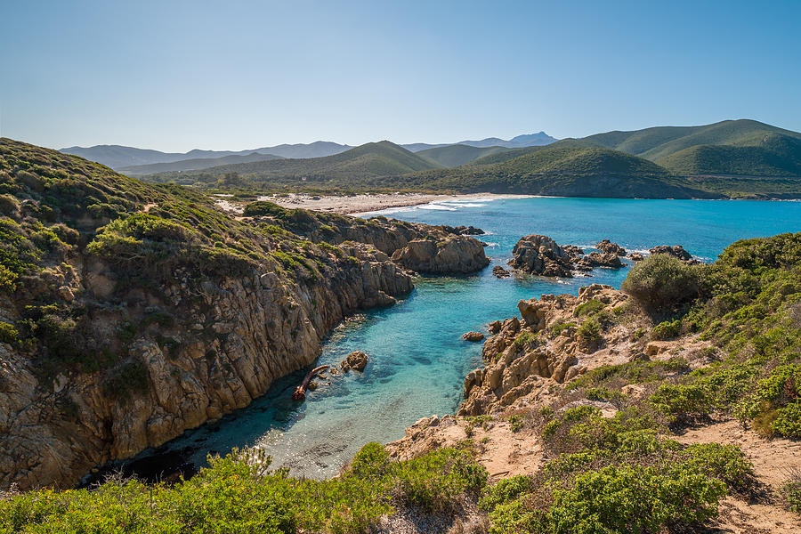 Small cove and Ostriconi beach in Corsica Photograph by Joningall