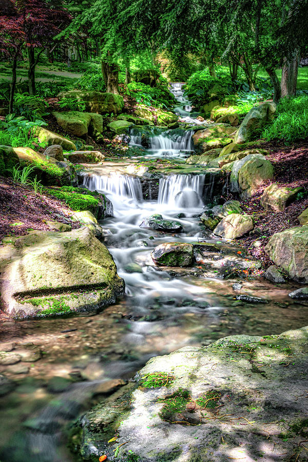 Small Creek with Waterfall Photograph by Tom Mc Nemar