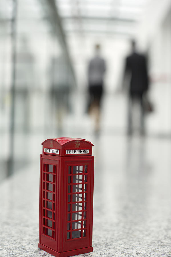 Small English  phone box in an office building Photograph by Stock4b-rf
