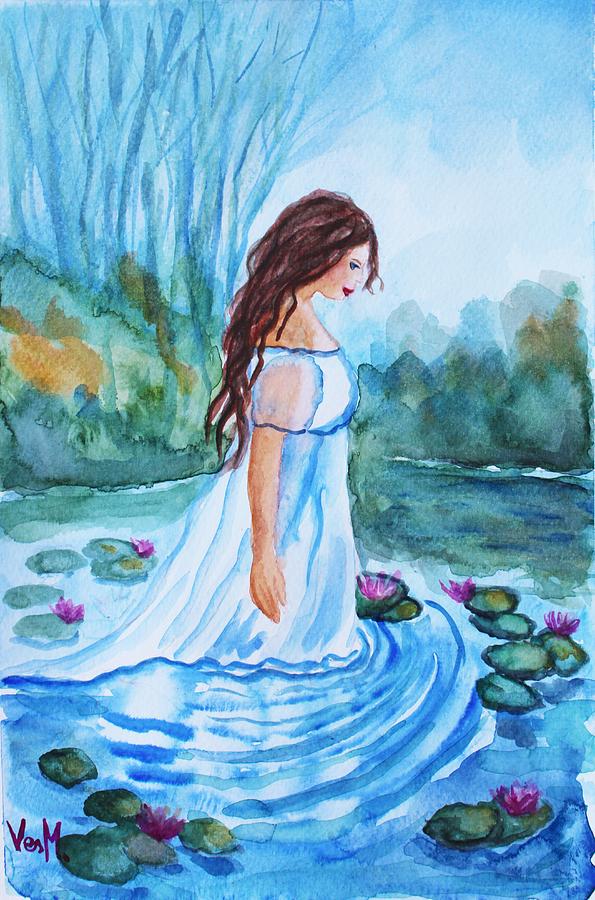 Small Fairy Painting by Vesna Martinjak