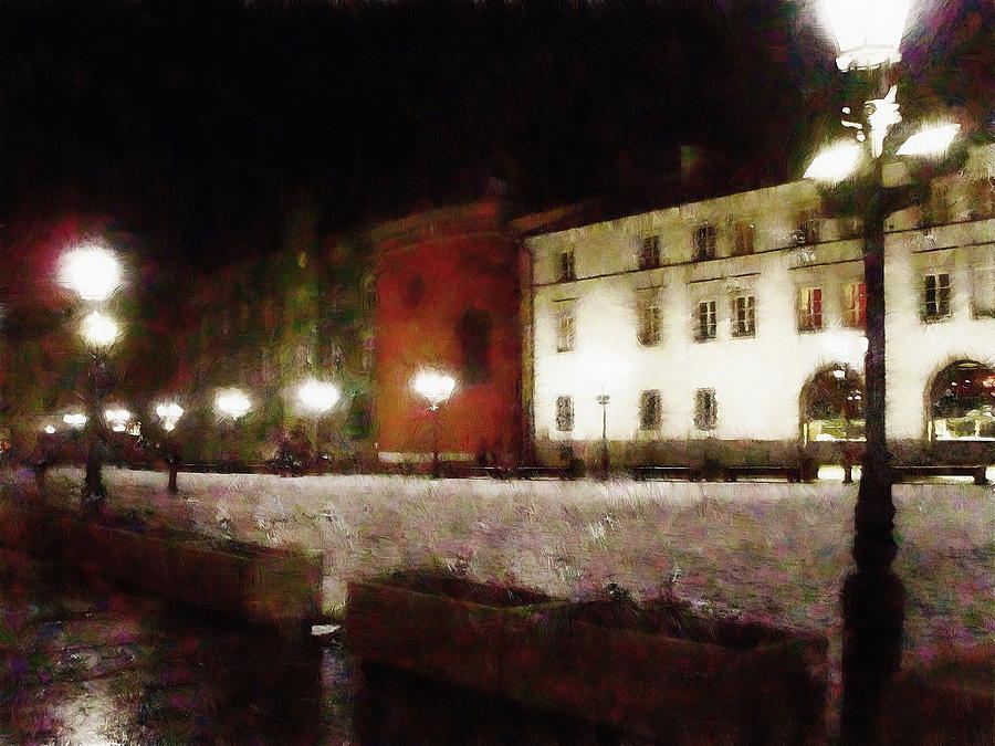 Small Market Square, Krakow Digital Art by Jerzy Czyz