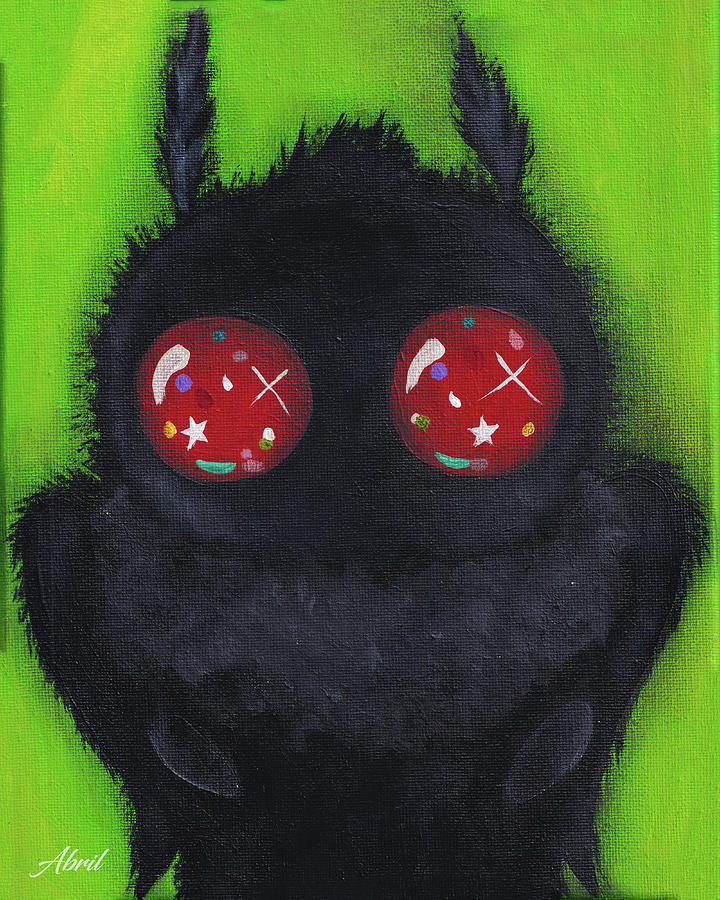 Small Mothman Painting by Abril Andrade