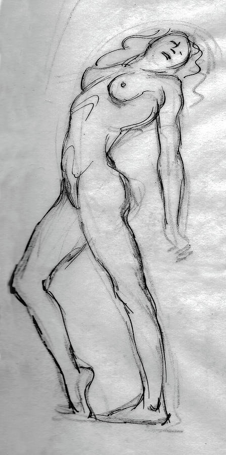 Small Nude Drawing By Tony Asero