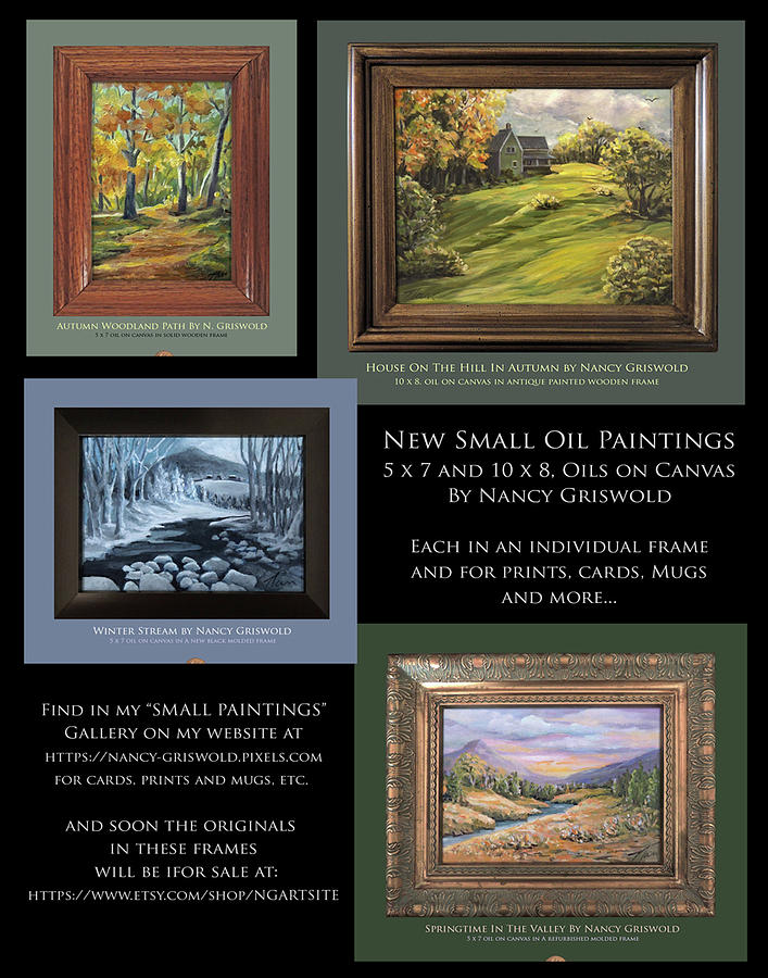 Small Oil Paintings 5 x 7 and 8 x 10 Reproductions and Originals For Sale Painting by Nancy Griswold