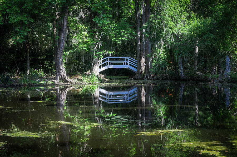 Small Romantic Bridge Reflection Photograph by Dan Sproul