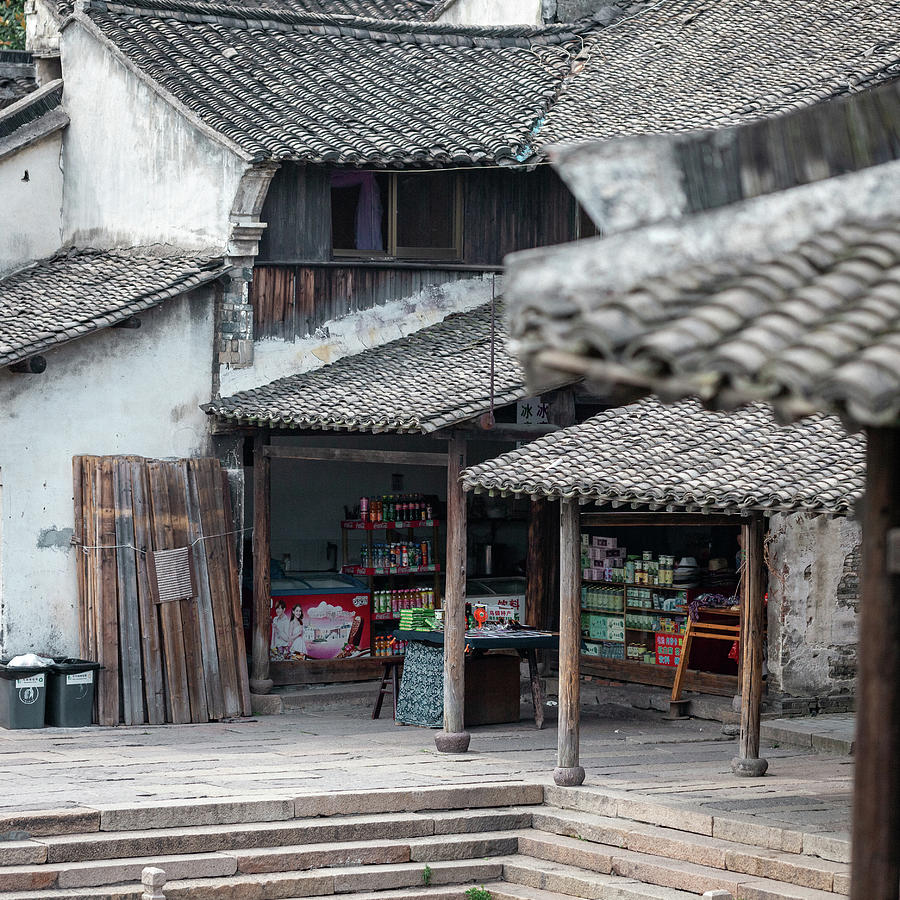 Small shop in the  historic scenic town of Wuzhen Photograph by Benoit Bruchez