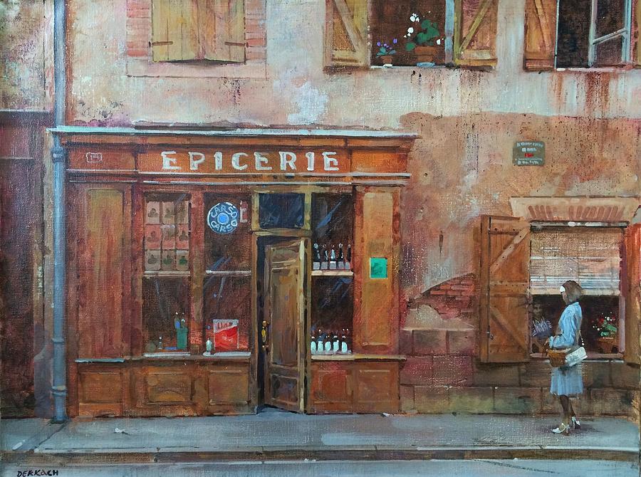 Small Talks in French Town Painting by Vladimir Derkach | Fine Art America