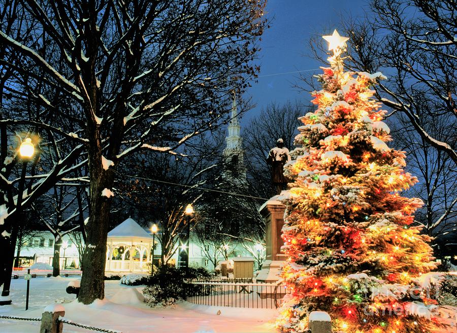 Small town Christmas Keene, New Hampshire Photograph by Michael