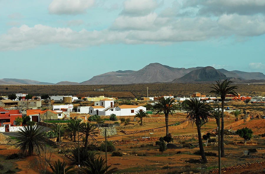 Small village near mountain Fuerteventure island, Canary islands Photograph by Severija Kirilovaite
