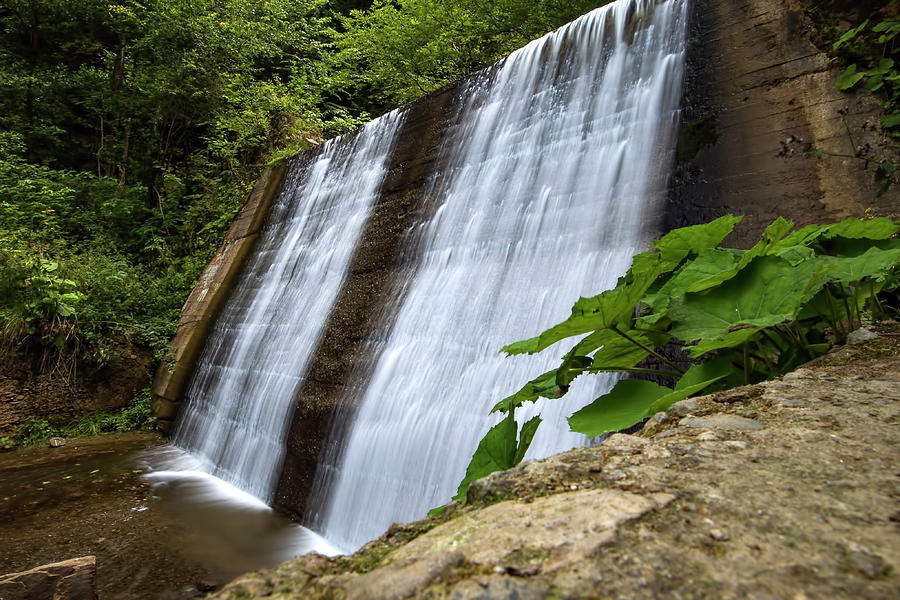 Small waterfall in Romania Carpathians near Vidraru lake Photograph by Sebastian Radu