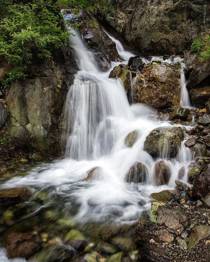 Small Waterfall in Wrangler Mountains  Photograph by Alex Mironyuk